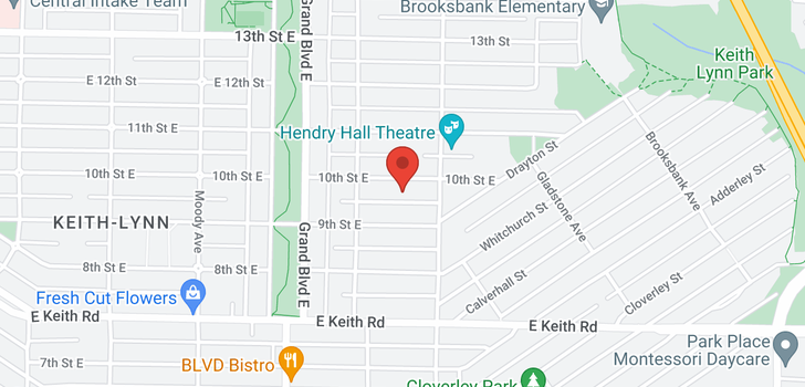 map of 755 E 10TH STREET